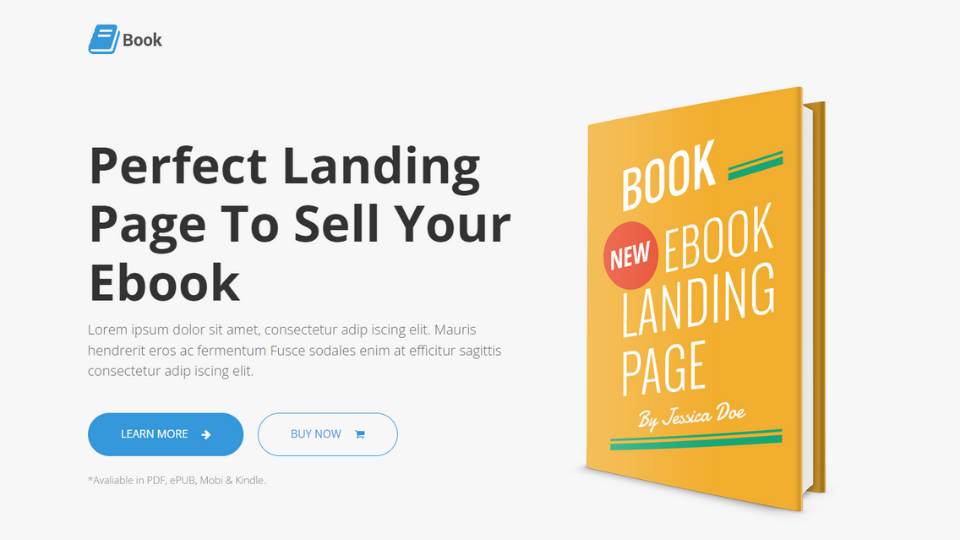 Homepage-Book - Responsive Ebook Landing Page