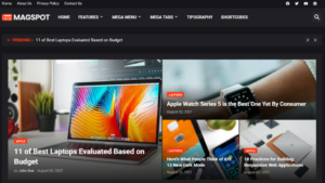 Homepage-Magspot - Professional News & Magazine Blogger Template (Dark Mode)