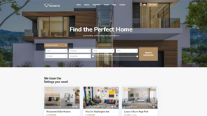 Homepage-Residence Real Estate WordPress Theme (Demo with Payments via WooCommerce)