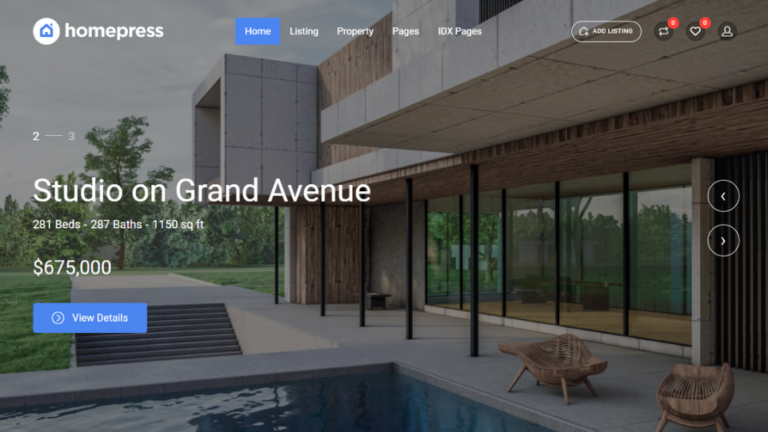 Homepage_HomePress - Real Estate WordPress Theme (Main Demo)